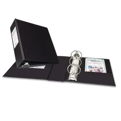 Avery® Durable 3-Ring Binder, 2" Round Rings, Half Letter (5-1/2" x 8-1/2"), 45% Recycled, Black