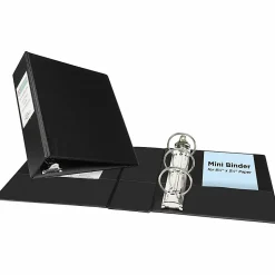 Avery® Durable 3-Ring Binder, 2" Round Rings, Half Letter (5-1/2" x 8-1/2"), 45% Recycled, Black