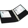 Avery® Durable 3-Ring Binder, 1" Round Rings, Half Letter (5-1/2" x 8-1/2"), 45% Recycled, Black