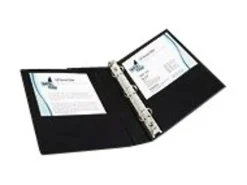 Avery® Durable 3-Ring Binder, 1" Round Rings, Half Letter (5-1/2" x 8-1/2"), 45% Recycled, Black