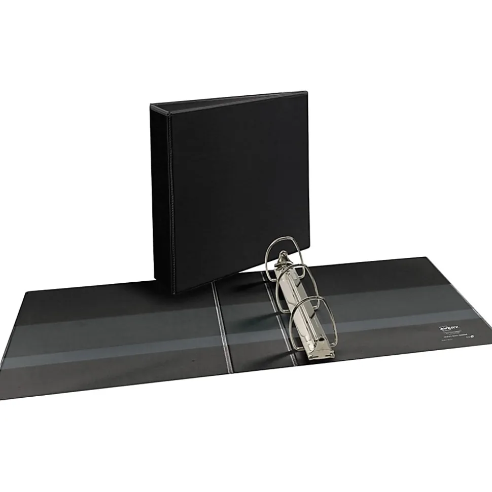 Avery® Durable View Binders- 3" Ring, 8 1/2" x 11", Black, Pack Of 3