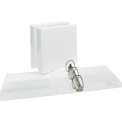Avery® Durable View Binders, 3" Ring, 8 1/2" x 11", White, Pack Of 3