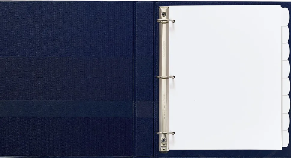 Avery® Durable Write-On Plastic Dividers With Erasable Tabs, 8 1/2" x 11", White, 8 Tabs