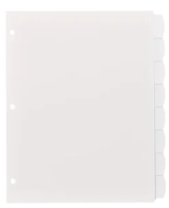Avery® Durable Write-On Plastic Dividers With Erasable Tabs, 8 1/2