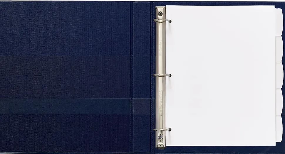 Avery® Durable Write-On Plastic Dividers With Erasable Tabs, 8 1/2" x 11", White, 5 Tabs