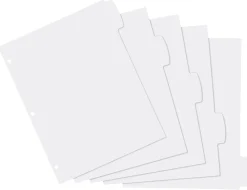 Avery® Durable Write-On Plastic Dividers With Erasable Tabs, 8 1/2