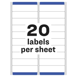 Avery® Easy Peel® Address Labels With Sure Feed® Technology, 5961, Rectangle, 1" x 4", Matte White, Box Of 5,000