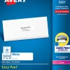 Avery® Easy Peel® Address Labels With Sure Feed® Technology, 5261, Rectangle, 1" x 4", Matte White, Pack Of 500