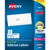 Avery® Easy Peel® Address Labels With Sure Feed® Technology, 5960, Rectangle, 1" x 2-5/8", Matte White, Box Of 7,500