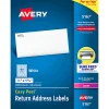 Avery® Easy Peel® Address Labels With Sure Feed® Technology, 5167, Rectangle, 1/2" x 1-3/4", Matte White, Box Of 8,000