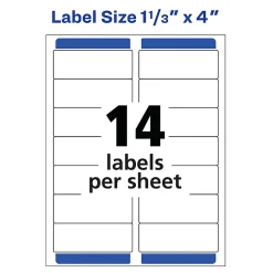 Avery® Easy Peel® Address Labels With Sure Feed® Technology, 5162, Rectangle, 1-1/3