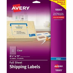 Avery® Easy Peel® Permanent Address Labels, Shipping, 18665, 8 1/2
