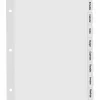 Avery® Easy Peel® Pop-up Edge® Label Dividers, 8 1/2" x 11", 8-Tab, White, Pack Of 4