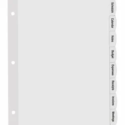 Avery® Easy Peel® Pop-up Edge® Label Dividers, 8 1/2" x 11", 8-Tab, White, Pack Of 4