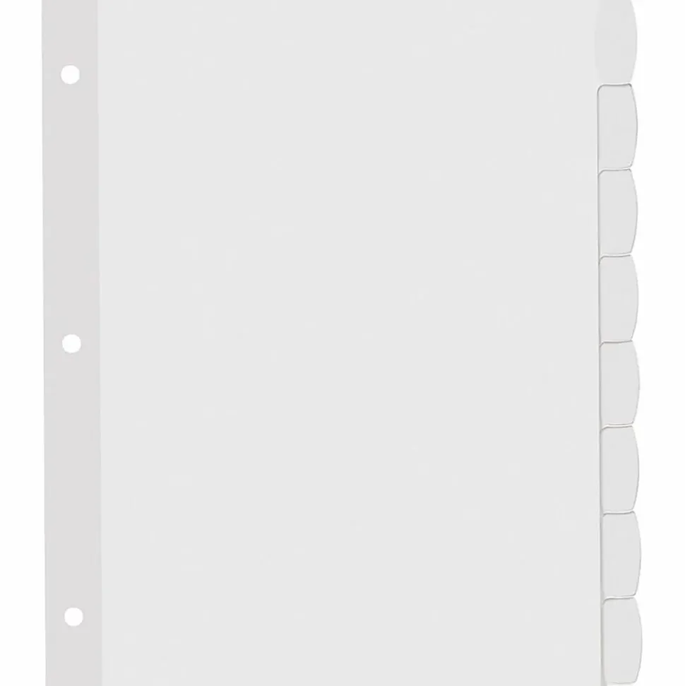 Avery® Easy Peel® Pop-up Edge® Label Dividers, 8 1/2" x 11", 8-Tab, White, Pack Of 4