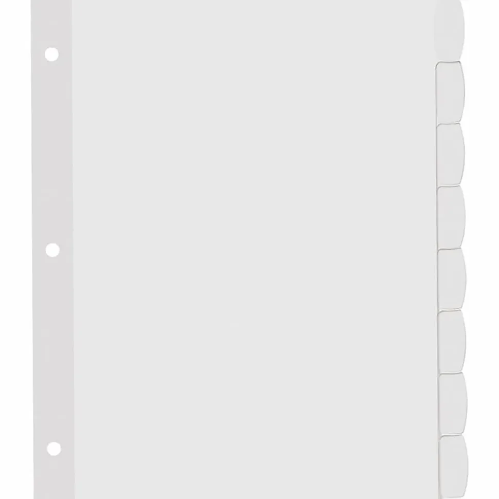 Avery® Easy Peel® Pop-up Edge® Label Dividers, 8 1/2" x 11", 8-Tab, White, Pack Of 4