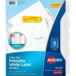 Avery® Easy Peel® Pop-up Edge® Label Dividers, 8 1/2