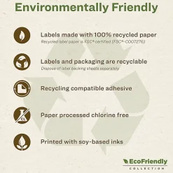 Avery® EcoFriendly Address Labels, 48160, Rectangle, 1" x 2-5/8", White, Pack Of 750 Labels