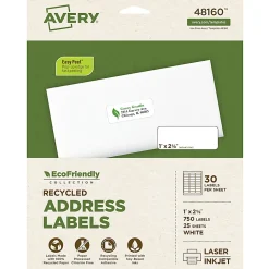 Avery® EcoFriendly Address Labels, 48160, Rectangle, 1