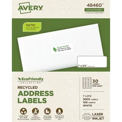 Avery® EcoFriendly Address Labels, 48460, Rectangle, 1