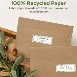 Avery® EcoFriendly Address Labels, 48460, Rectangle, 1