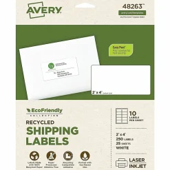 Avery® EcoFriendly Permanent Shipping Labels, 48263, 100% Recycled, 2