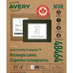 Avery® EcoFriendly Permanent Shipping Labels, 48464, 3 1/3