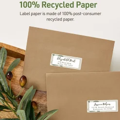 Avery® EcoFriendly Recycled Labels, Rectangle, 2/3