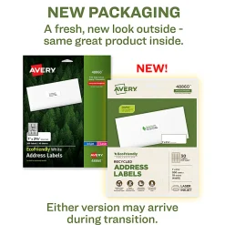 Avery® EcoFriendly Recycled Labels, Rectangle, 1