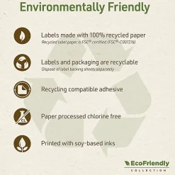 Avery® EcoFriendly Recycled Labels, Rectangle, 5-1/2