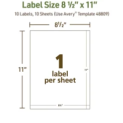 Avery® EcoFriendly Recycled Labels, Rectangle, 8-1/2