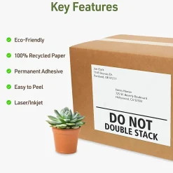 Avery® EcoFriendly Recycled Labels, Rectangle, 8-1/2