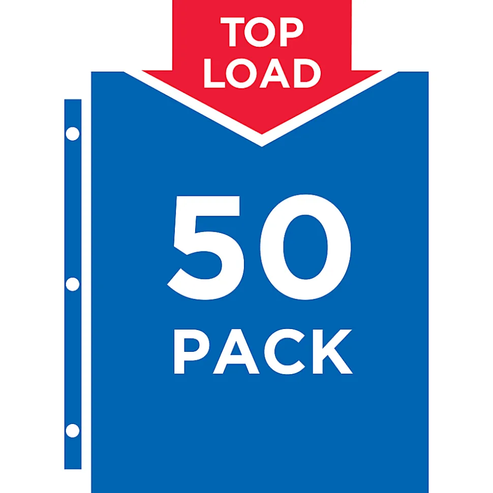 Avery® Economy Sheet Protectors, Top Load, 8-1/2" x 11", Semi-Clear, 50 Document Protectors