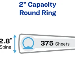Avery® Economy View 3 Ring Binders, 2