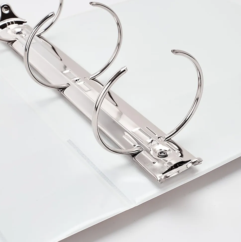 Avery® Economy View 3 Ring Binders, 2" Round Rings, White, Pack Of 4