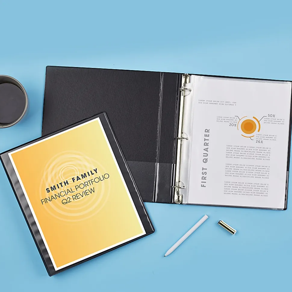 Avery® Economy View 3-Ring Binder, 1" Round Rings, Black, Pack Of 12