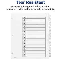 Avery® Extra-Wide A-Z Tab With Customizable Table of Contents Dividers For 3 Ring Binders, 9-1/4