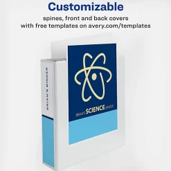 Avery® Extra-Wide Heavy-Duty View 3-Ring Binder With Locking One-Touch EZD™ Rings, 2" D-Rings, 40% Recycled, White