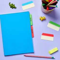 Avery® Filing Ultra Tabs®, 3" x 1.5", 24 Repositionable File Tabs, 2-Side Writable, Red/Blue/Green
