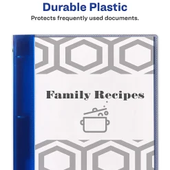 Avery® Flexible View 3 Ring Binder, 1" Round Rings, Blue, 1 Binder