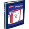 Avery® Flexi-View® 3 Ring Binder, 1/2" Round Rings, Navy Blue, 1 Binder