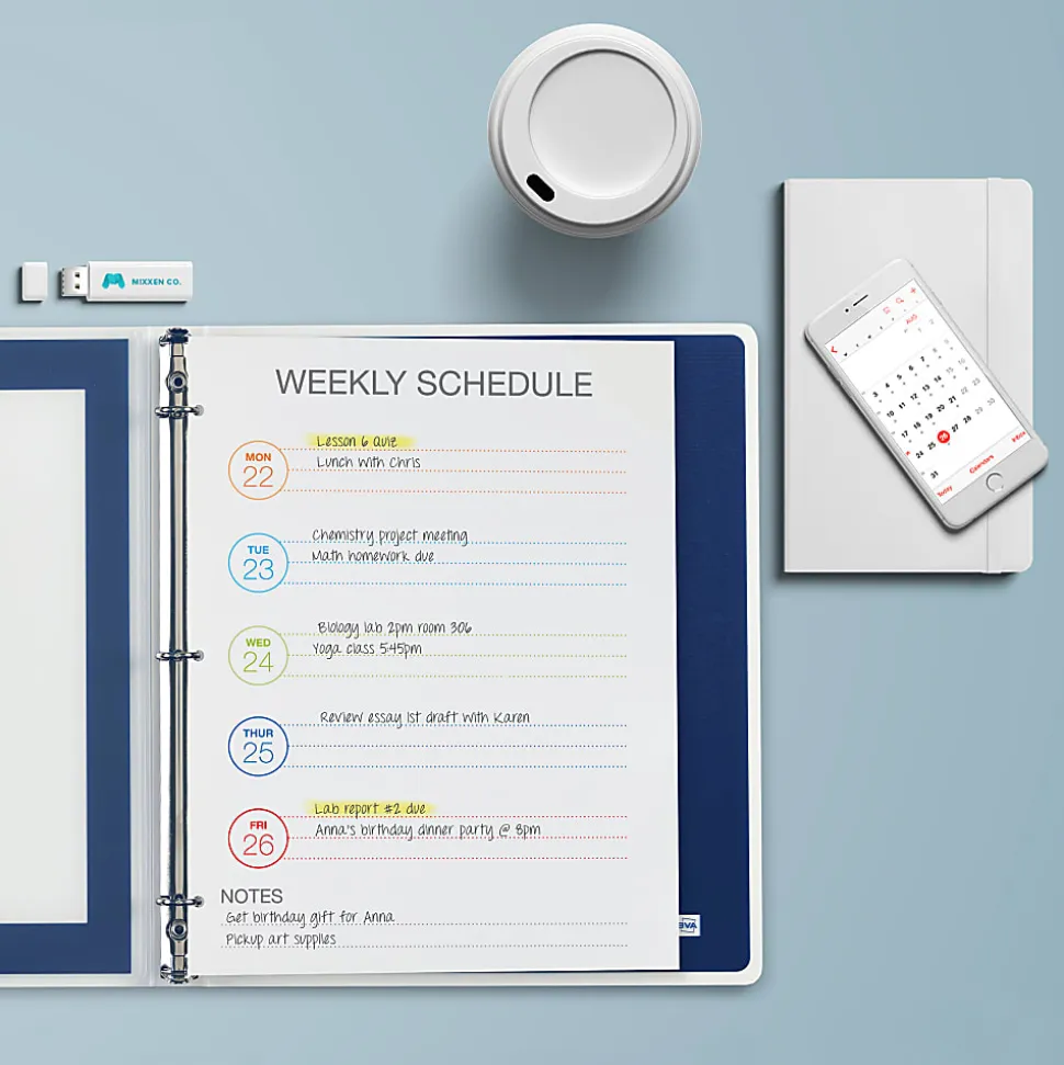 Avery® Flexi-View® 3 Ring Binder, 1/2" Round Rings, Navy Blue, 1 Binder