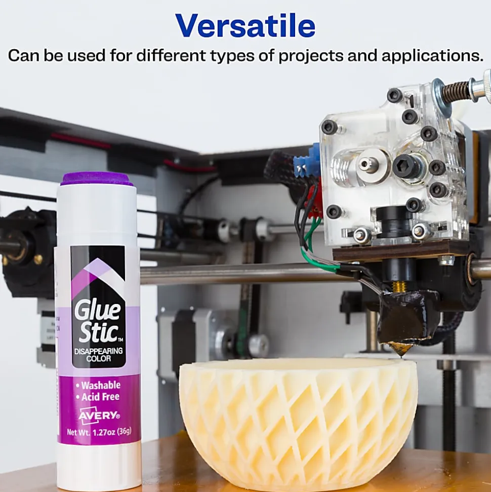 Avery® Glue Stic™ Disappearing Purple Glue Sticks, 1.27 Oz., Pack Of 6