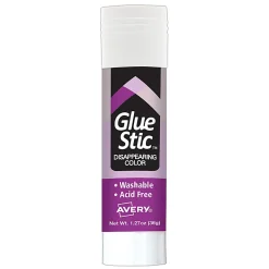 Avery® Glue Stic™ Disappearing Purple Glue Sticks, 1.27 Oz., Pack Of 6