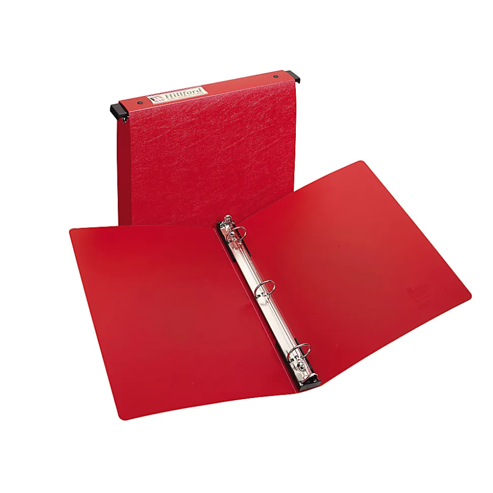 Avery® Hanging Storage 3-Ring Binder, 1" Round Rings, Red