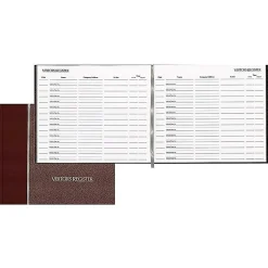 Avery® Hardcover Visitor Register, 10 1/2" x 8", Burgundy