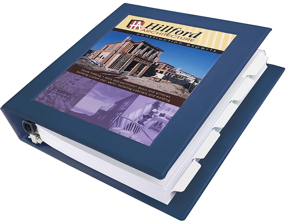 Avery® Heavy-Duty Framed View 3-Ring Binder, 1.5" One Touch EZD® Rings, Navy Blue, 1 Binder