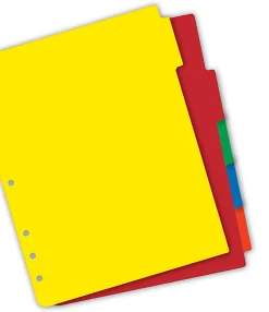 Avery® Heavy Duty Plastic Dividers With White Tab Labels, 8 1/2