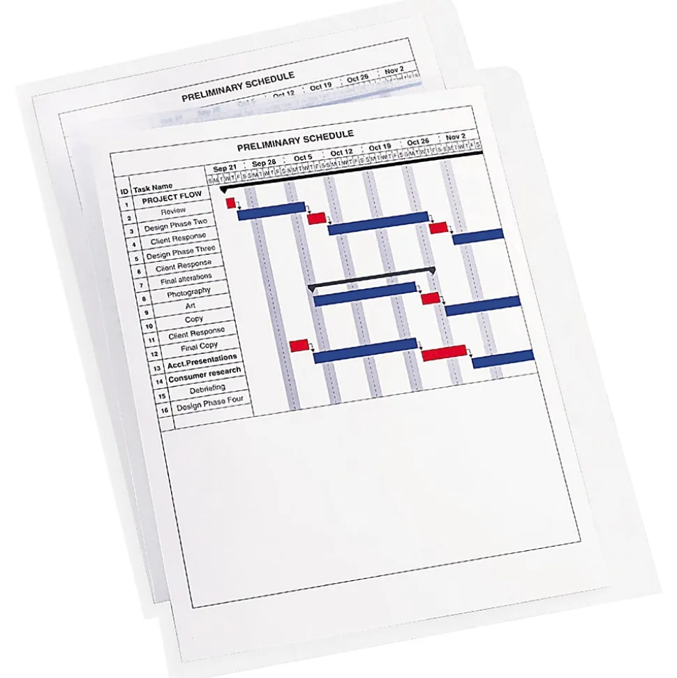 Avery® Heavy Duty Plastic Document Sleeves, 8 1/2" x 11", Holds Up To 25 Sheets, Clear, Pack Of 12