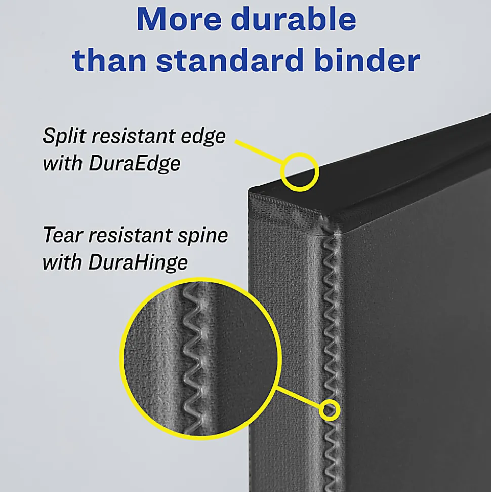 Avery® Heavy-Duty View Binder, 1" One-Touch EZD® Rings, Black, 1 Binder